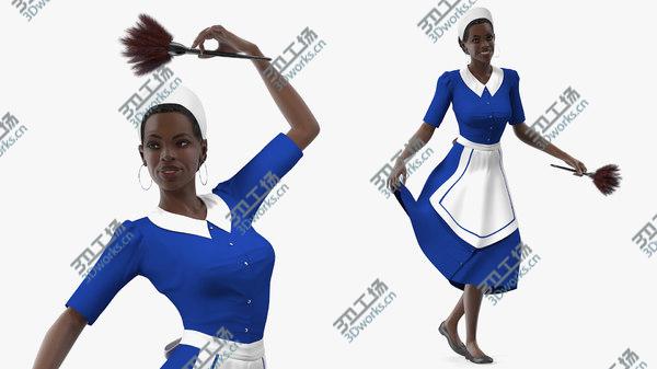 images/goods_img/20210312/3D model Dark Skin Black Maid Rigged/1.jpg
